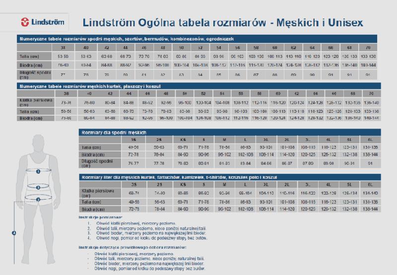 Tabele rozmiarów męskich i damskich