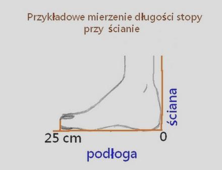 Pomiar długości stopy